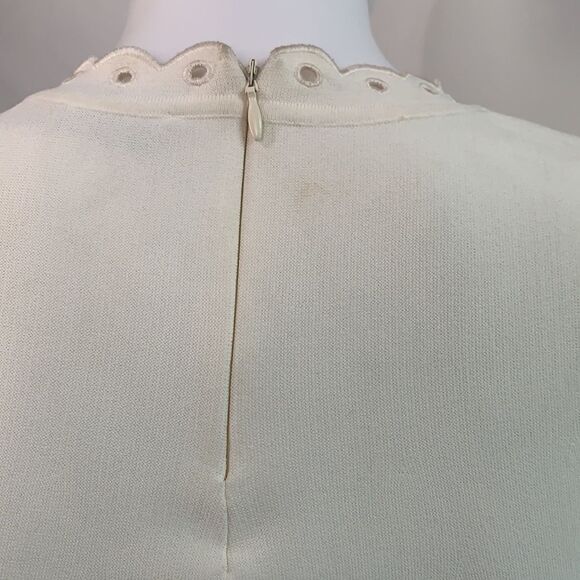 Valentino cream high neck open front top - Picture 7 of 8
